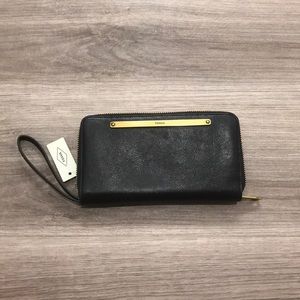 Fossil Black Wristlet Wallet